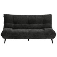 2-SITZER-SOFA Mikrofaser Schwarz  - Schwarz, KONVENTIONELL, Textil/Metall (198/100/101cm) - Hom`in