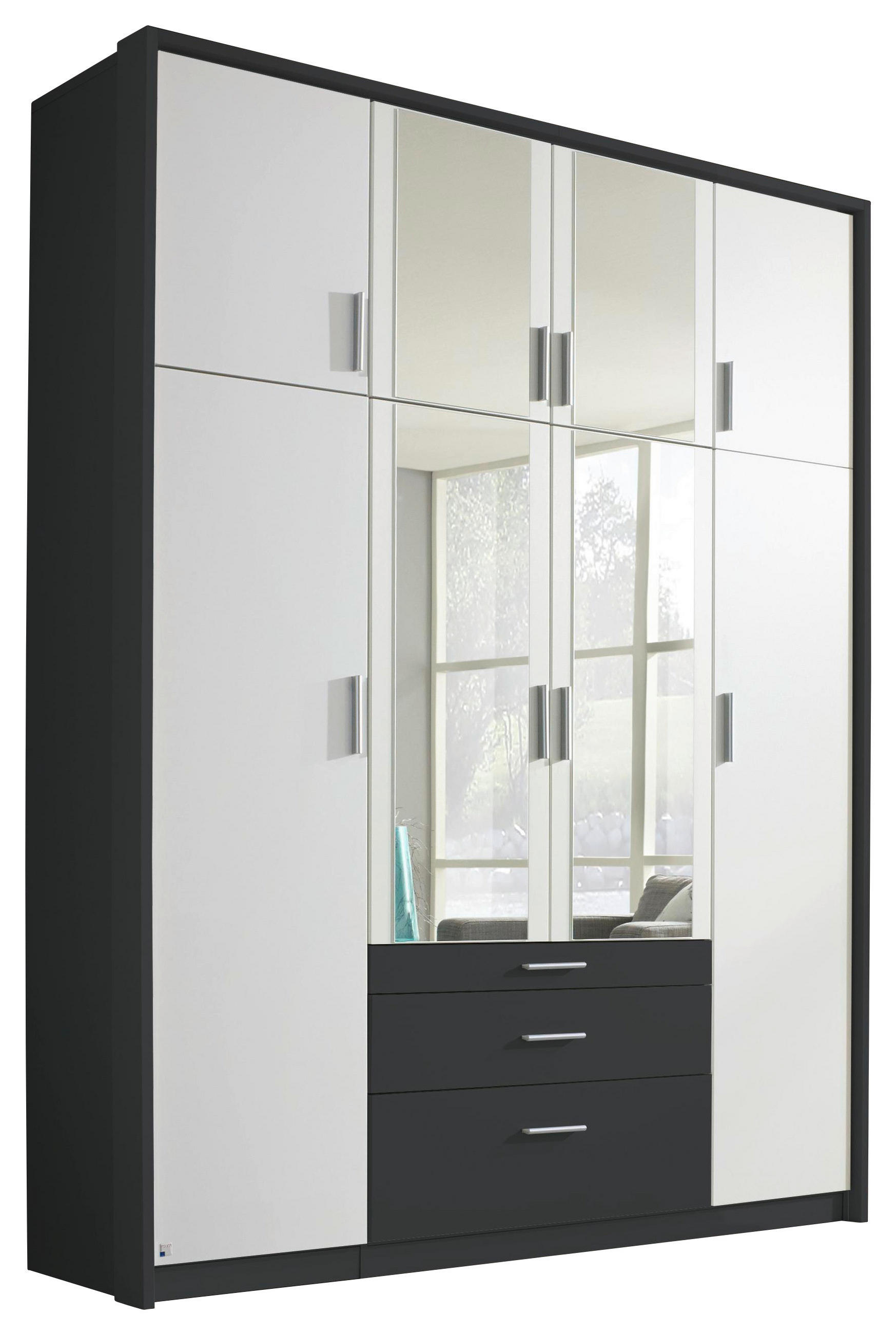 Drehtürenschrank Mit Spiegel + Laden 185 cm Hildesheim