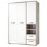 DREHTÜRENSCHRANK Naturfarben, Weiß - Anthrazit/Weiß, KONVENTIONELL, Holzwerkstoff/Kunststoff (138/201/57cm) - Carryhome DREHTÜRENSCHRANK Naturfarben, Weiß - Anthrazit/Weiß, KONVENTIONELL, Holzwerkstoff/Kunststoff (138/201/57cm) - Carryhome