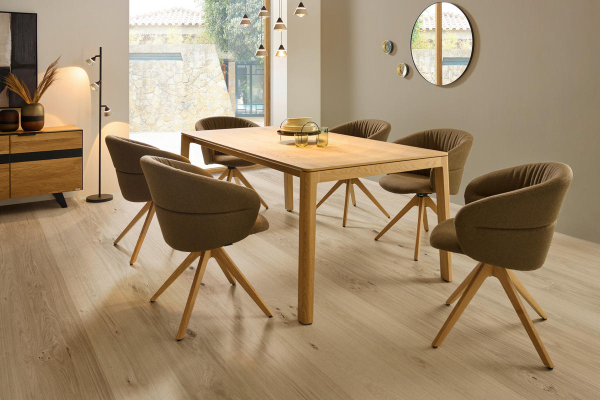 ESSTISCH 160/90/76 cm Echtholz  Holz in verschiedenen Größen erhältlich, in verschiedenen Holzarten erhältlich, Variantenauswahl rechteckig Wildeiche  - Wildeiche, Design, Holz (160/90/76cm) - Venjakob