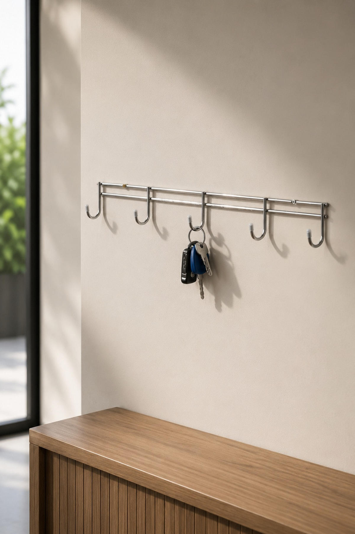 HAKENLEISTE  in Chromfarben  - Chromfarben, Basics, Metall (32/6/4cm) - Carryhome