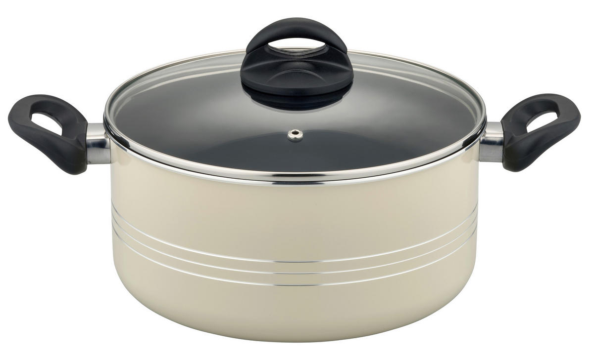 KOCHTOPFSET MILANO BEIGE 15-teilig  - Beige, Basics, Metall - GSW