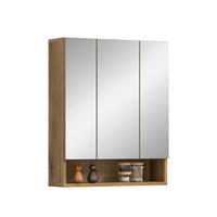 SPIEGELSCHRANK 60/74/18 cm  - Eichefarben, Trend, Glas/Holzwerkstoff (60/74/18cm) - MID.YOU