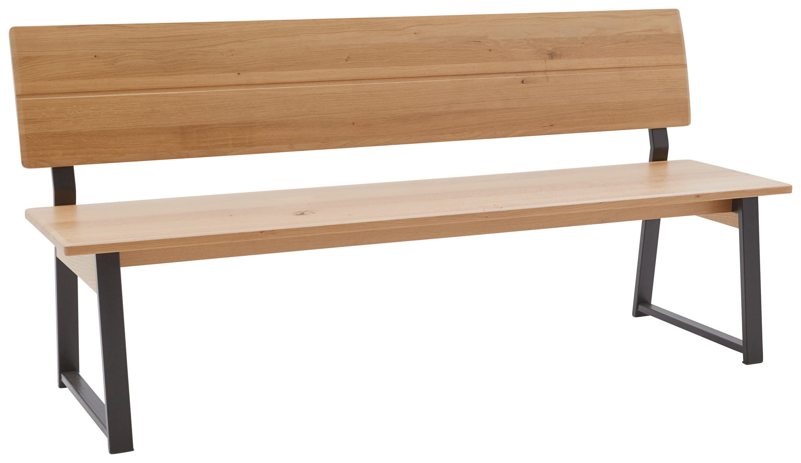 SITZBANK 220/85/56 cm  in Blau, Schwarz, Wildeiche  - Blau/Wildeiche, KONVENTIONELL, Holz/Textil (220/85/56cm) - Valnatura