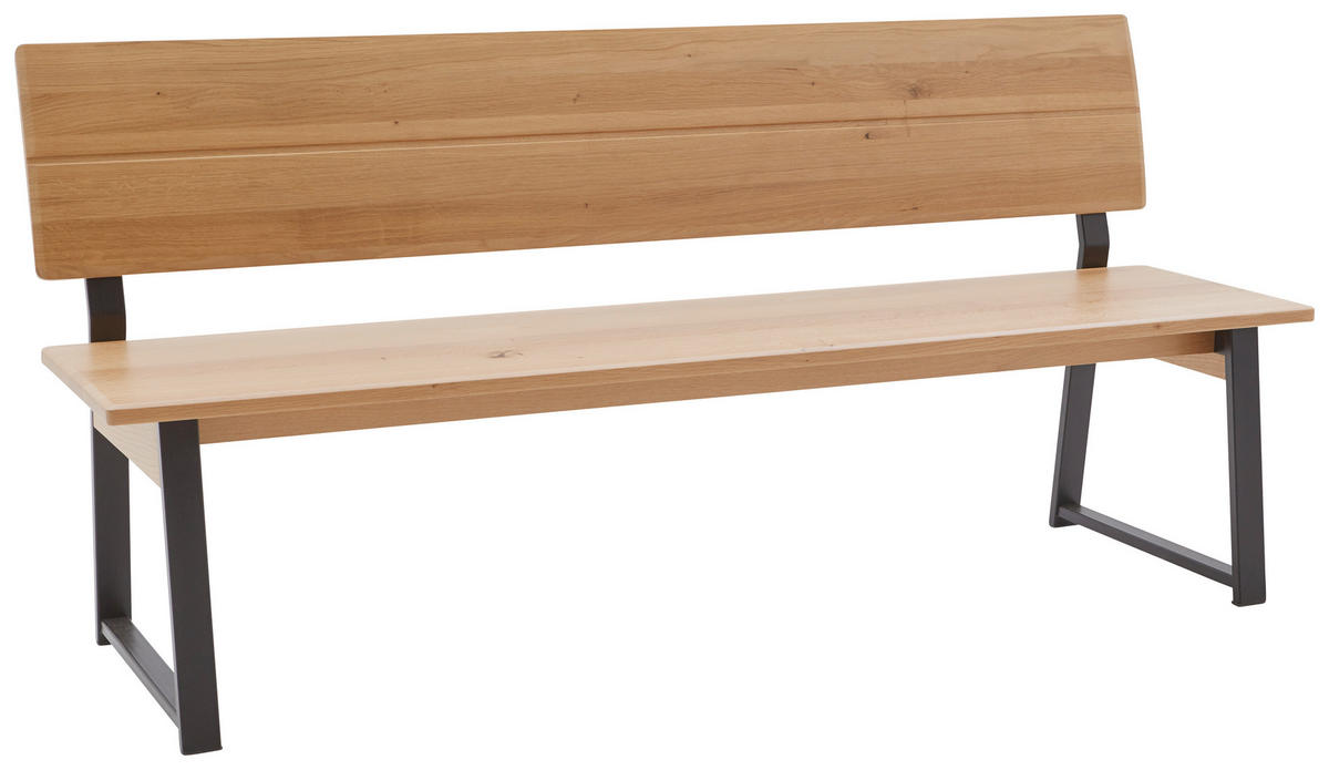 SITZBANK 150/85/56 cm  in Blau, Schwarz, Wildeiche  - Blau/Wildeiche, KONVENTIONELL, Holz/Textil (150/85/56cm) - Valnatura