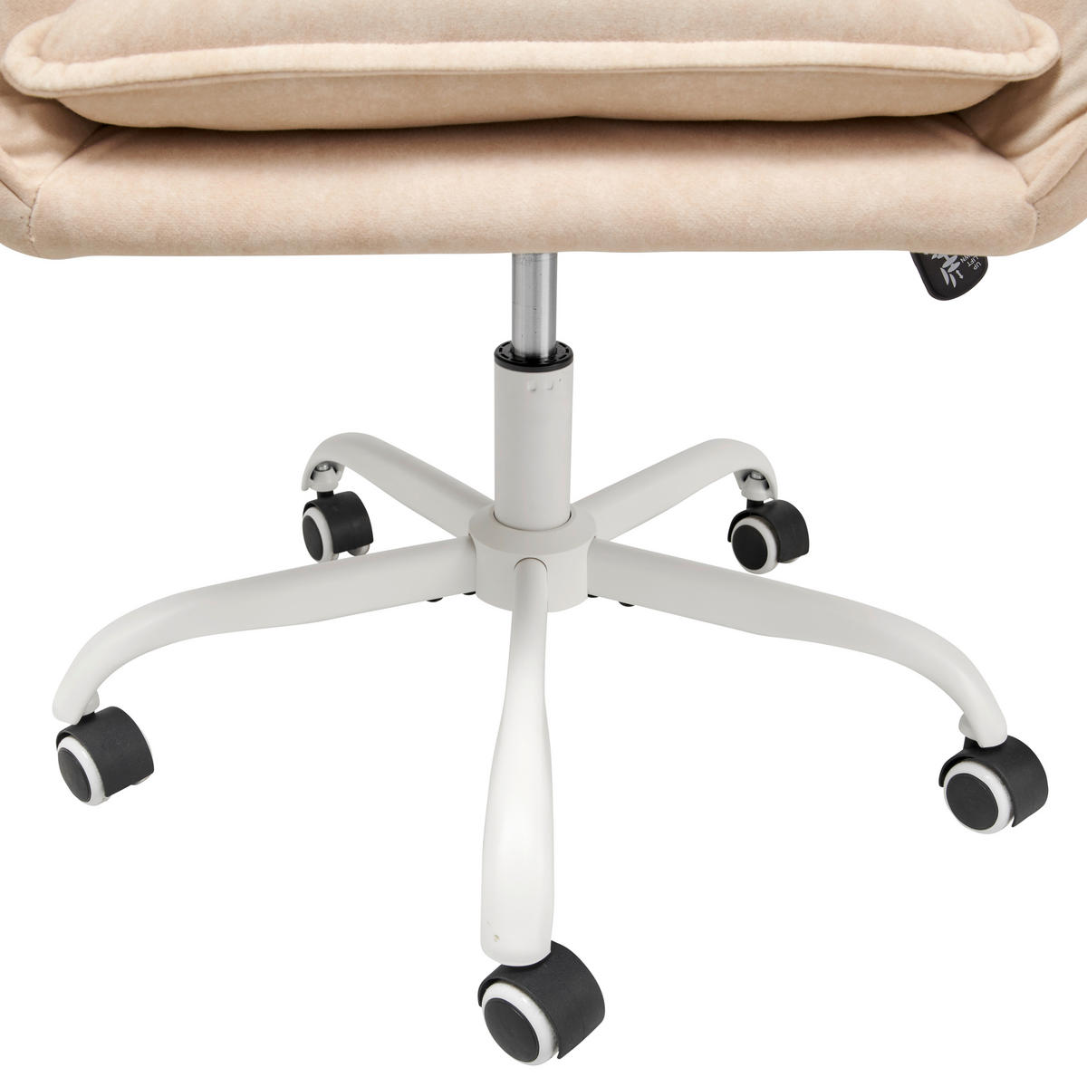 OTOČNÁ ŽIDLE, mikrovlákno, béžová - béžová, Lifestyle, kov/dřevo (56/89-97/69cm) - MID.YOU