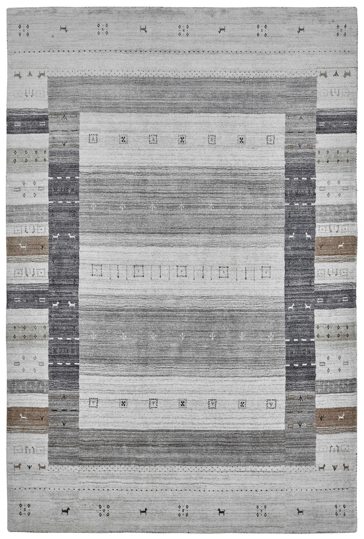 HANDWEBTEPPICH 140/200 cm Taupe  - Taupe, Basics, Textil (140/200cm) - Obsession