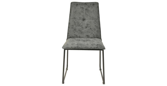 STUHL in Metall, Textil Greige, Schwarz - Greige/Schwarz, Design, Textil/Metall (48/90/57cm) - Hom`in