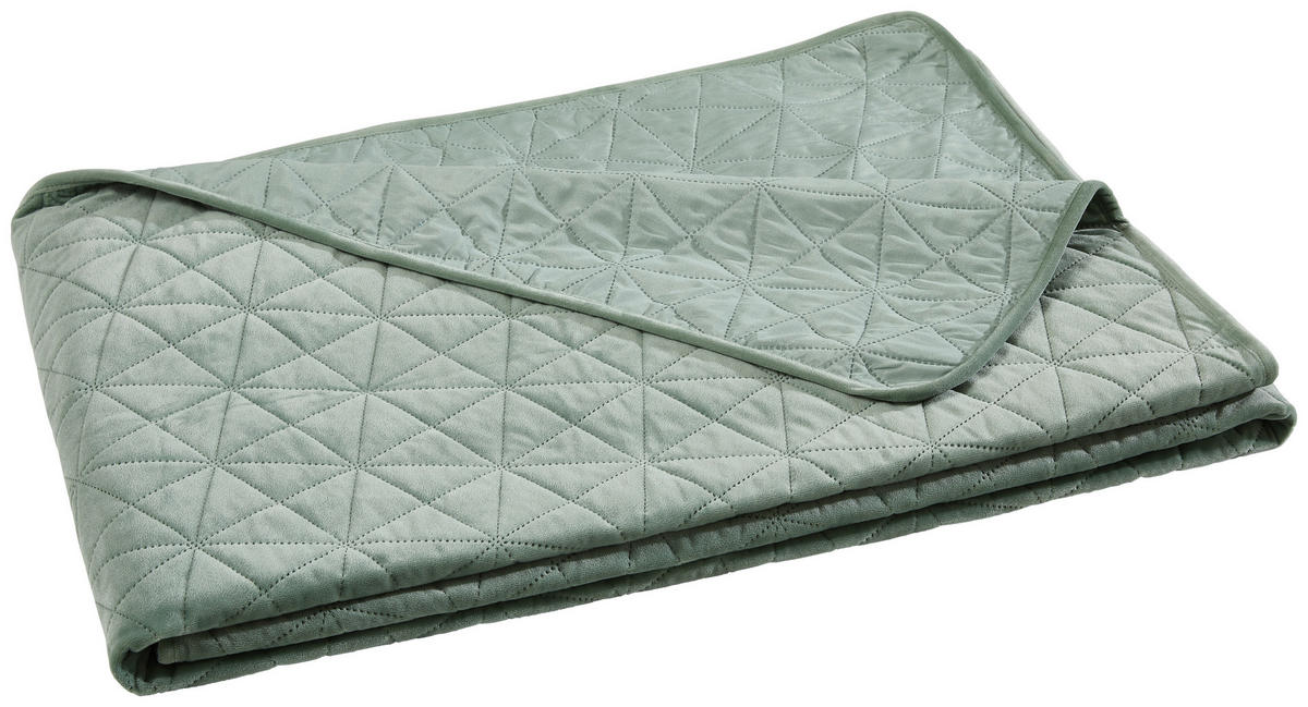 TAGESDECKE - Jadegrün, Design, Textil (220/240cm) - Novel