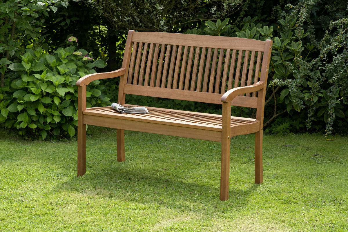 ZÁHRADNÁ LAVICA drevo - prírodná farba, Konventionell, drevo (107/91/63,5cm) - Gardenson