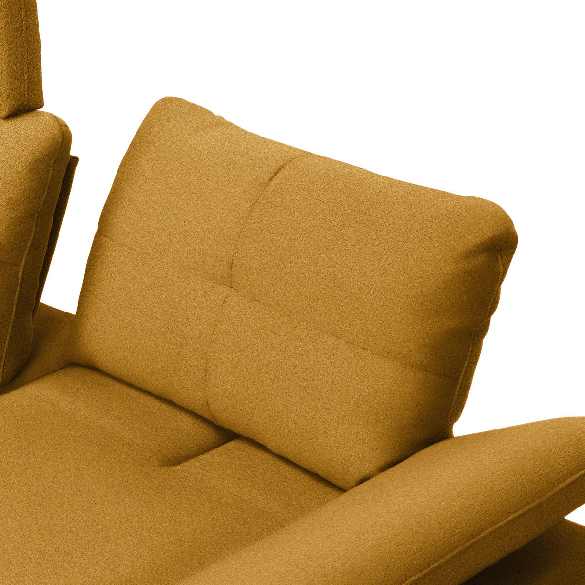 ECKSOFA in Webstoff Honig  179/301 cm  - Schwarz/Honig, Design, Textil/Metall (179/301cm) - Chilliano