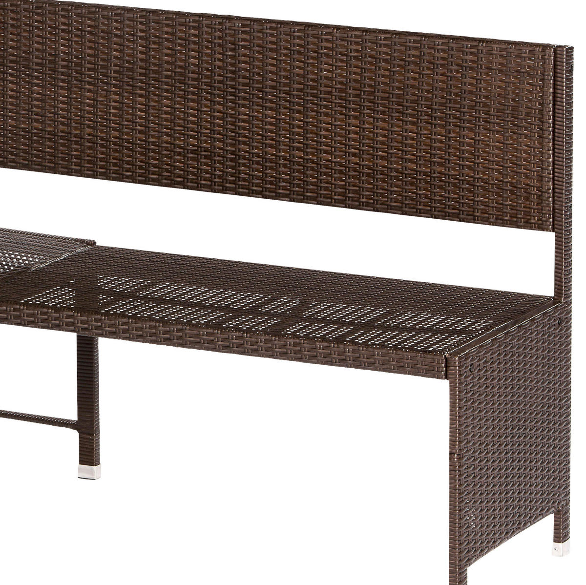 GARTENBANK  in Braun  - Beige/Braun, KONVENTIONELL, Kunststoff/Textil (100/148cm) - Gardenson