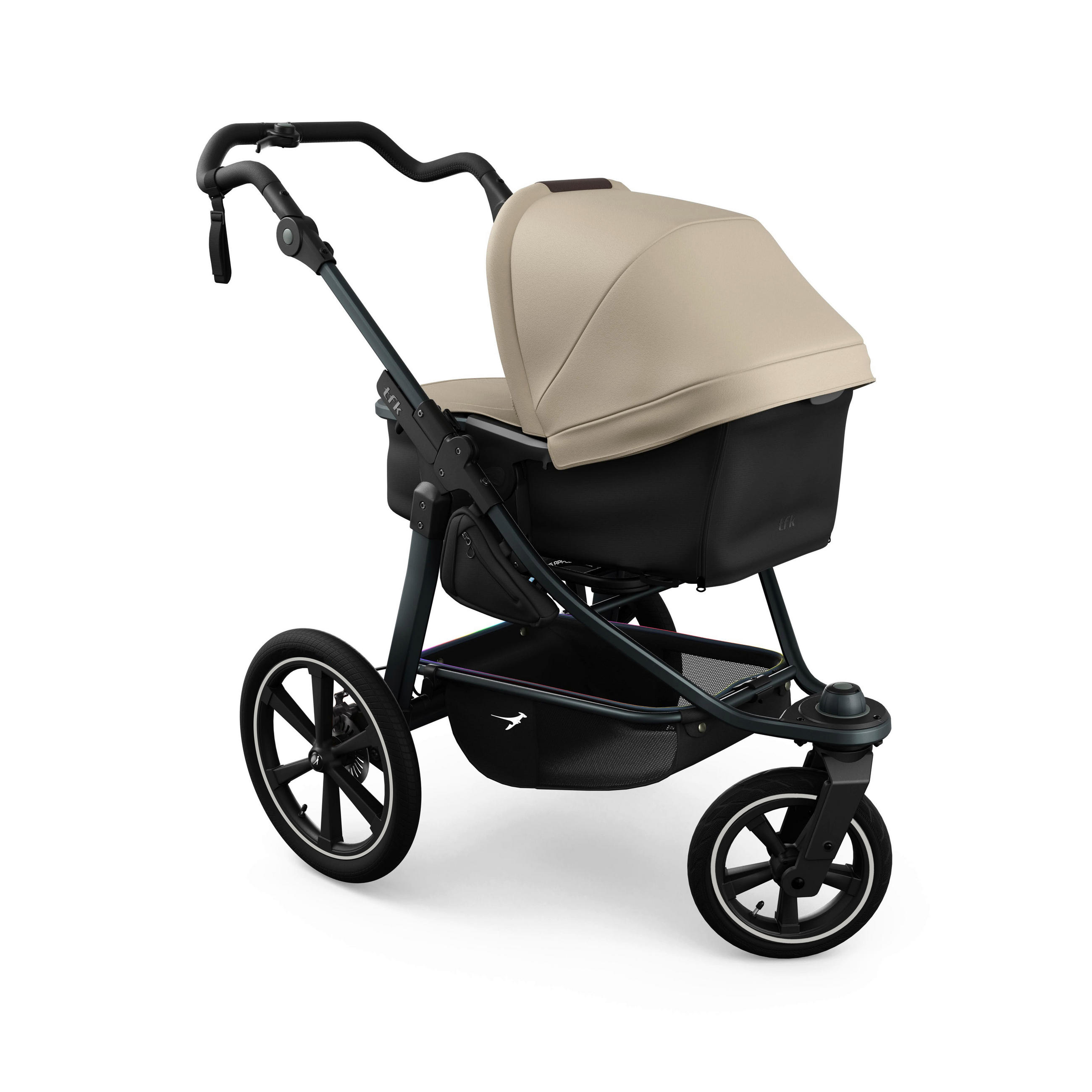 KOMBIKINDERWAGEN  tfk pro 2-in-1 Kombikinderwagen  sand  - Sandfarben/Anthrazit, Basics, Textil/Metall (66/118/110cm) - TFK