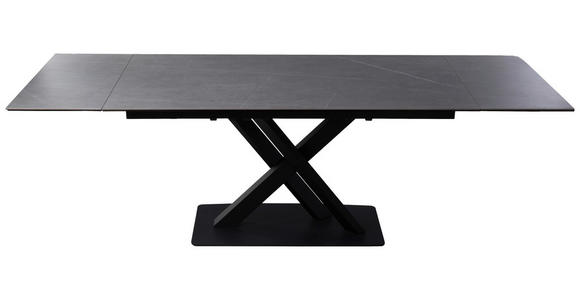 ESSTISCH in Metall, Glas, Keramik 160-240/90/76 cm  - Anthrazit/Schwarz, Design, Glas/Keramik (160-240/90/76cm) - Novel