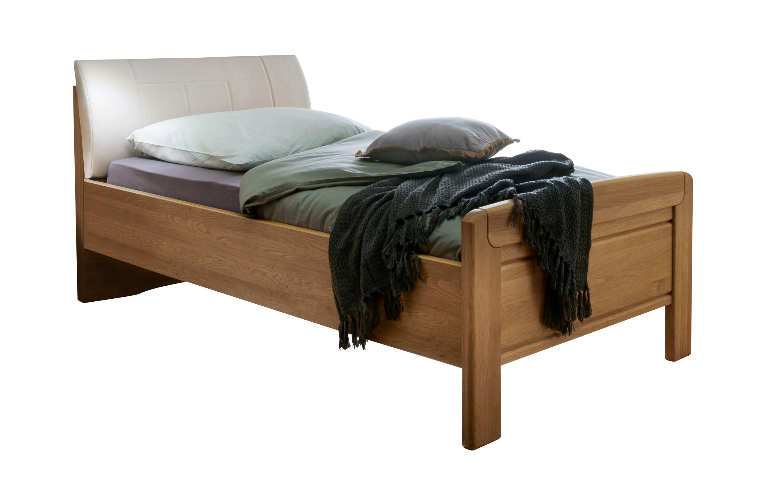 BETT 120/200 cm  in Eichefarben, Champagner  - Champagner/Eichefarben, KONVENTIONELL, Holz/Holzwerkstoff (120/200cm) - Venda