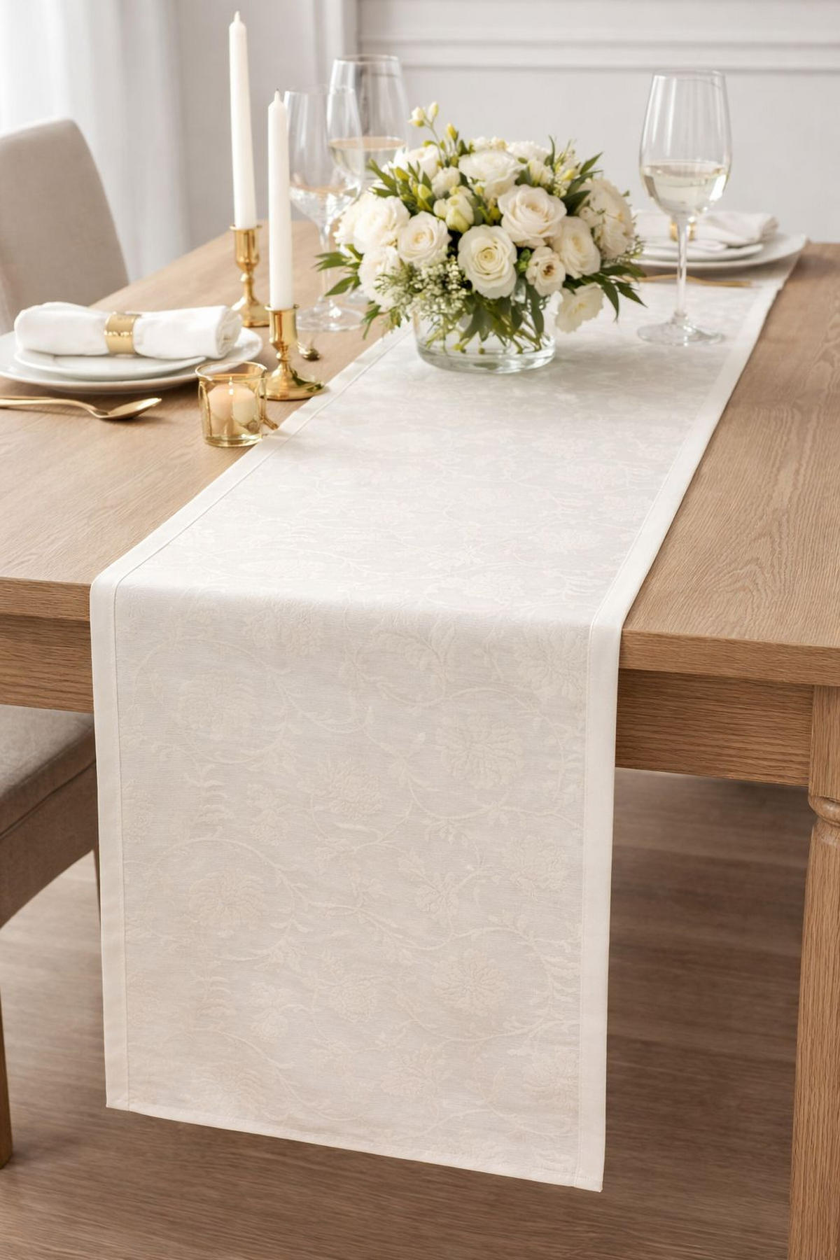 NADSTOLNJAK   LEANDRA  - bela, Osnovno, tekstil (50/160cm) - Novel