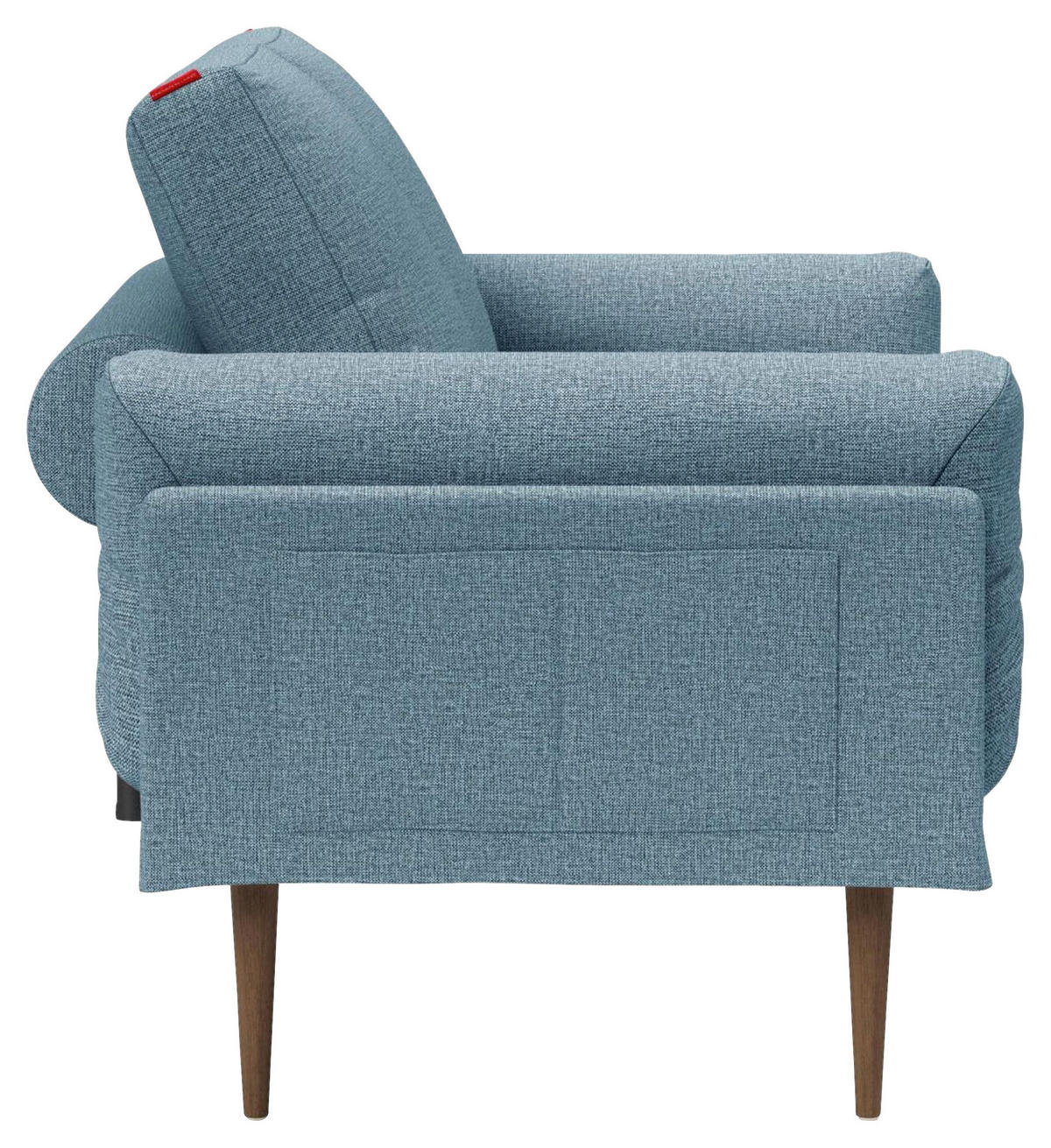 SCHLAFSOFA Flachgewebe Hellblau  - Eiche dunkel/Hellblau, Design, Holz/Textil (200/90/90cm) - Innovation