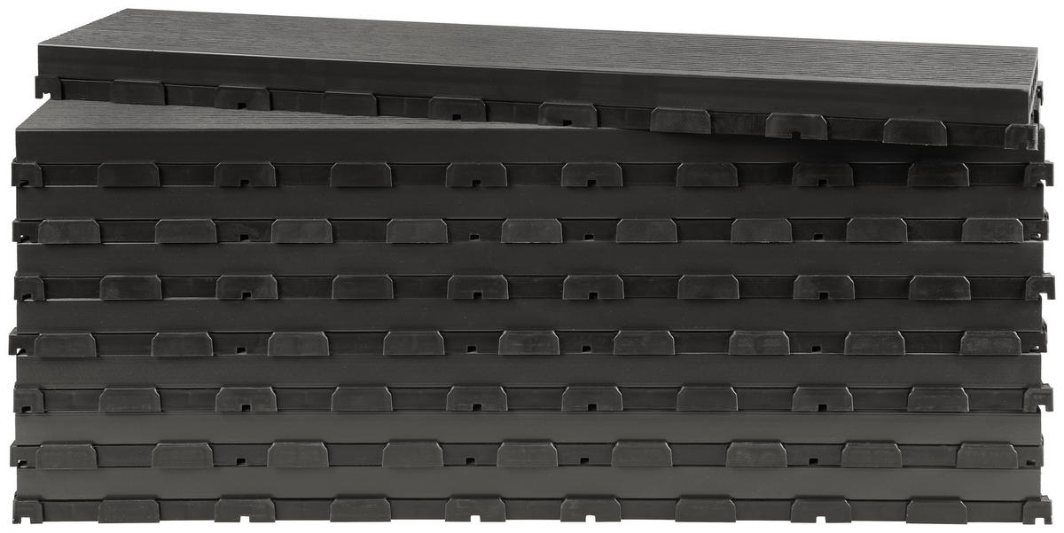 TERRASSENDIELE Grau 8 Stück  - Grau, Basics, Kunststoff (59,2/13,4/3,3cm) - Ambia Garden