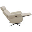 RELAXSESSEL Artù Echtleder Relaxfunktion, Kopfteilverstellung, Rücken echt    - Creme, Design, Leder (71/110/80cm) - Novel