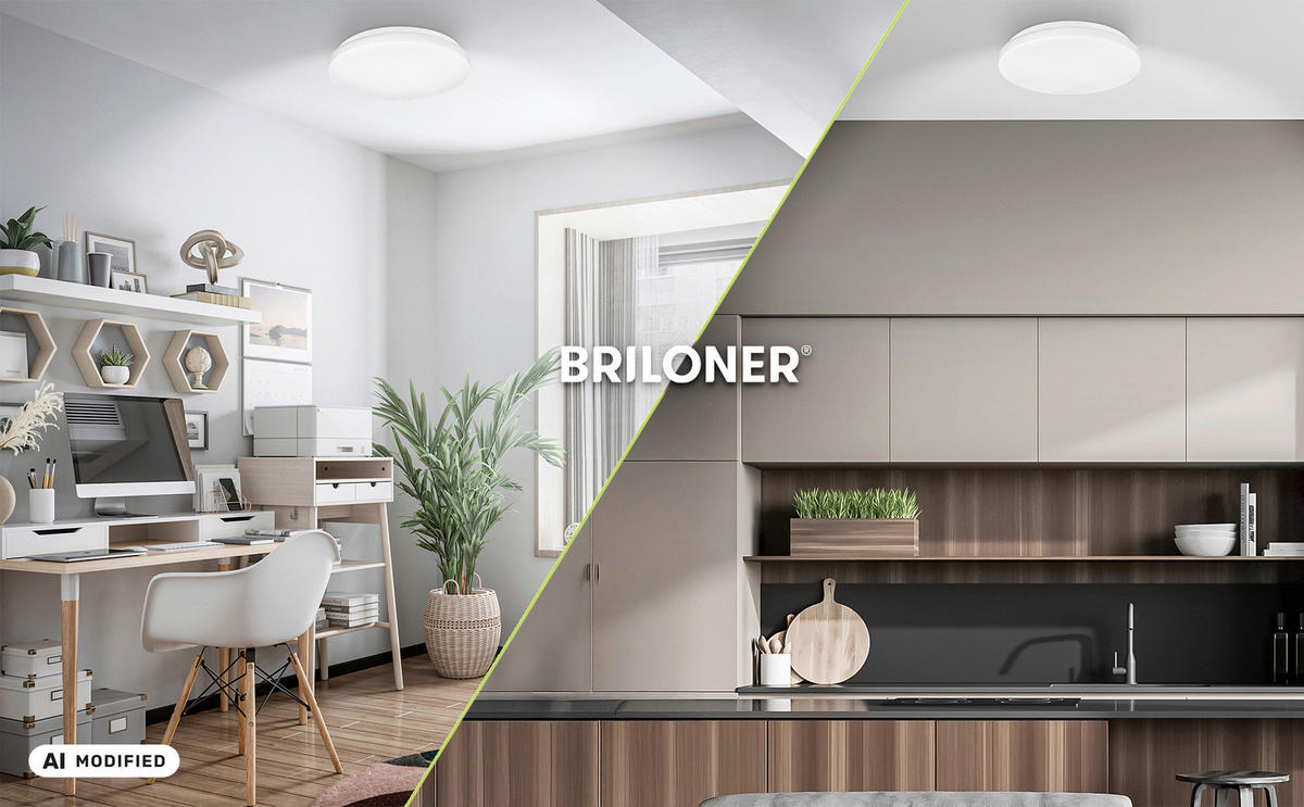 LED-DECKENLEUCHTE Elipso A 29/6 cm   - Weiß, Basics, Kunststoff (29/6cm) - Briloner