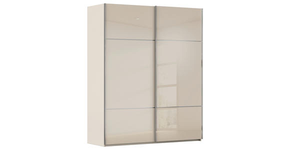 SCHWEBETÜRENSCHRANK in Champagner - Chromfarben/Champagner, KONVENTIONELL, Glas/Holzwerkstoff (181/223/67cm) - Novel