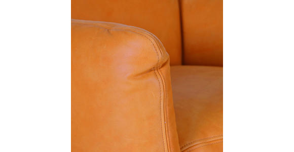 SESSEL in Echtleder Cognac  - Cognac/Schwarz, KONVENTIONELL, Leder/Metall (100/80/90cm) - Carryhome