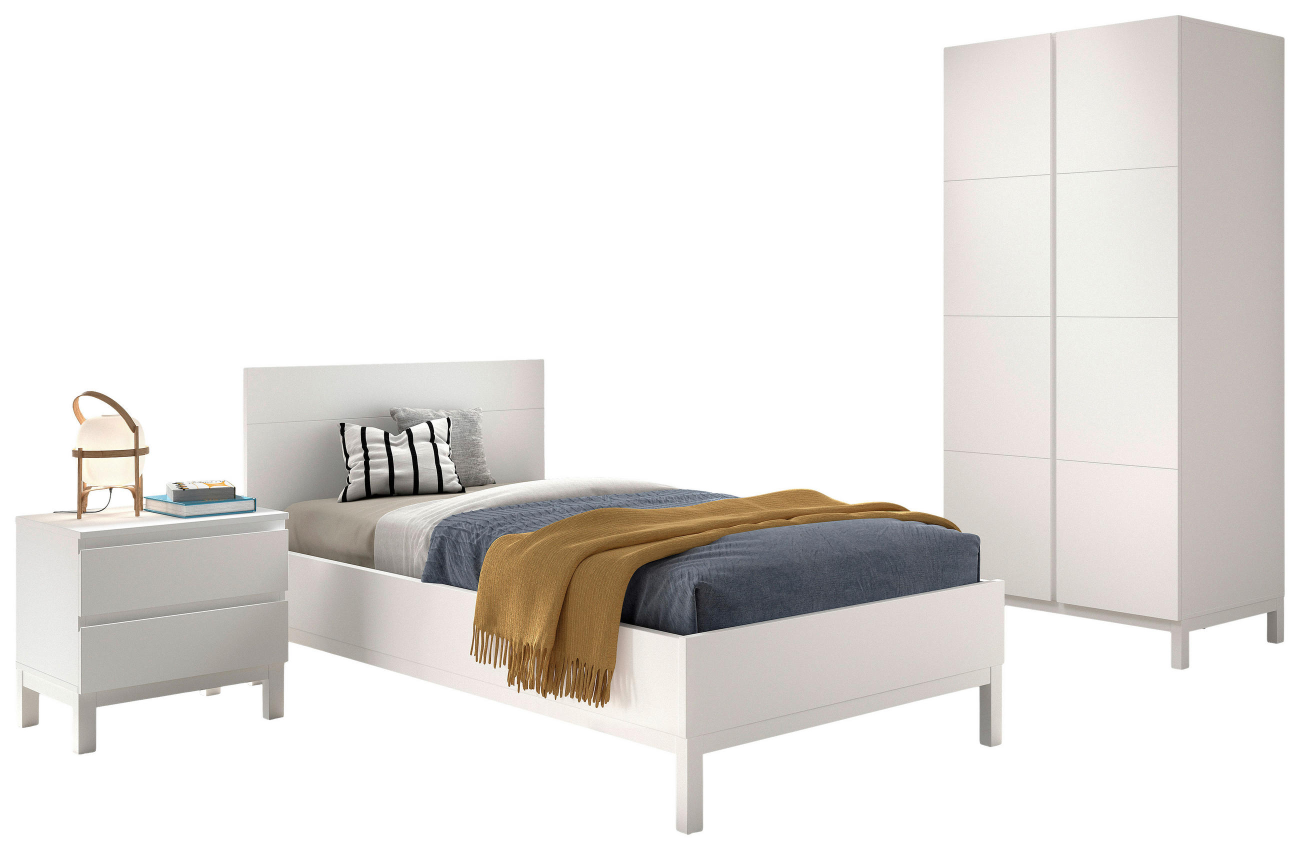 EINZELZIMMER Weiß  - Weiß, MODERN, Holz - MID.YOU