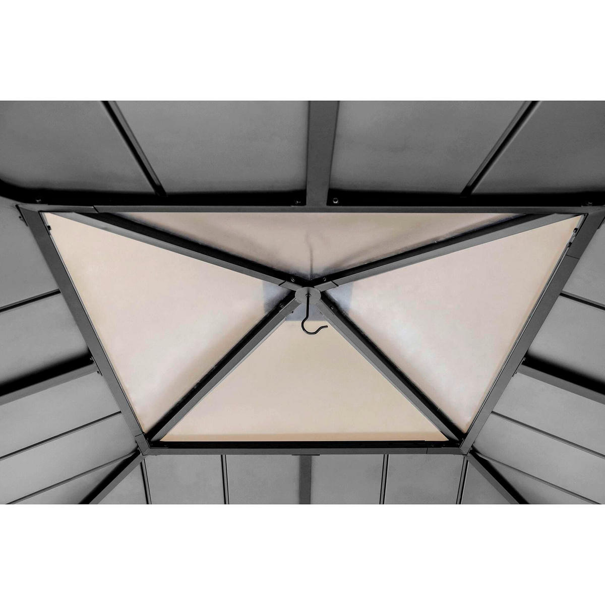 PAVILLON 336/287/336 cm  - Anthrazit, Basics, Holz/Kunststoff (336/287/336cm) - Modante