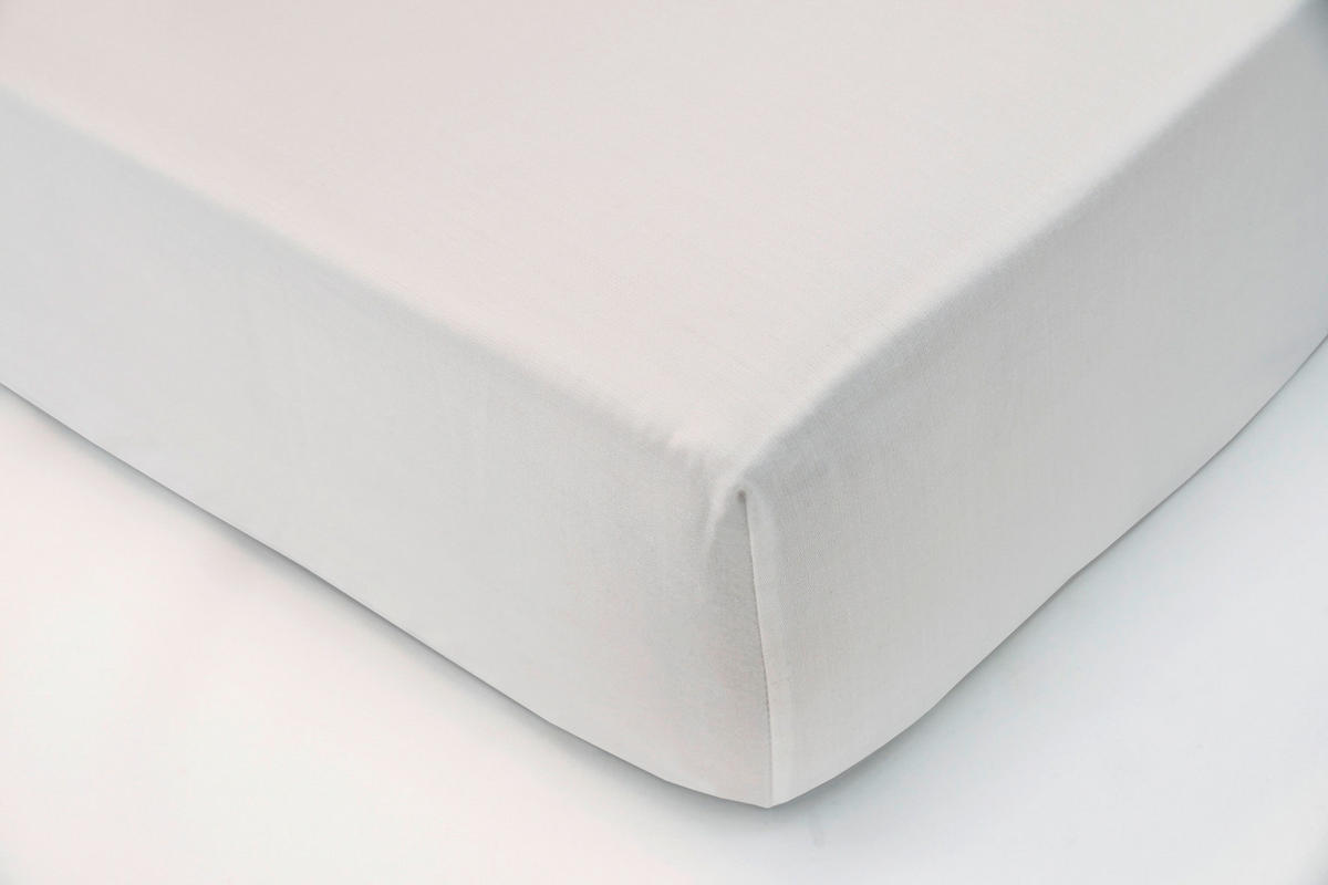 SPANNLEINTUCH 90-100/200 cm Jersey  - Weiß, Basics, Textil (90-100/200cm) - Bio:Vio