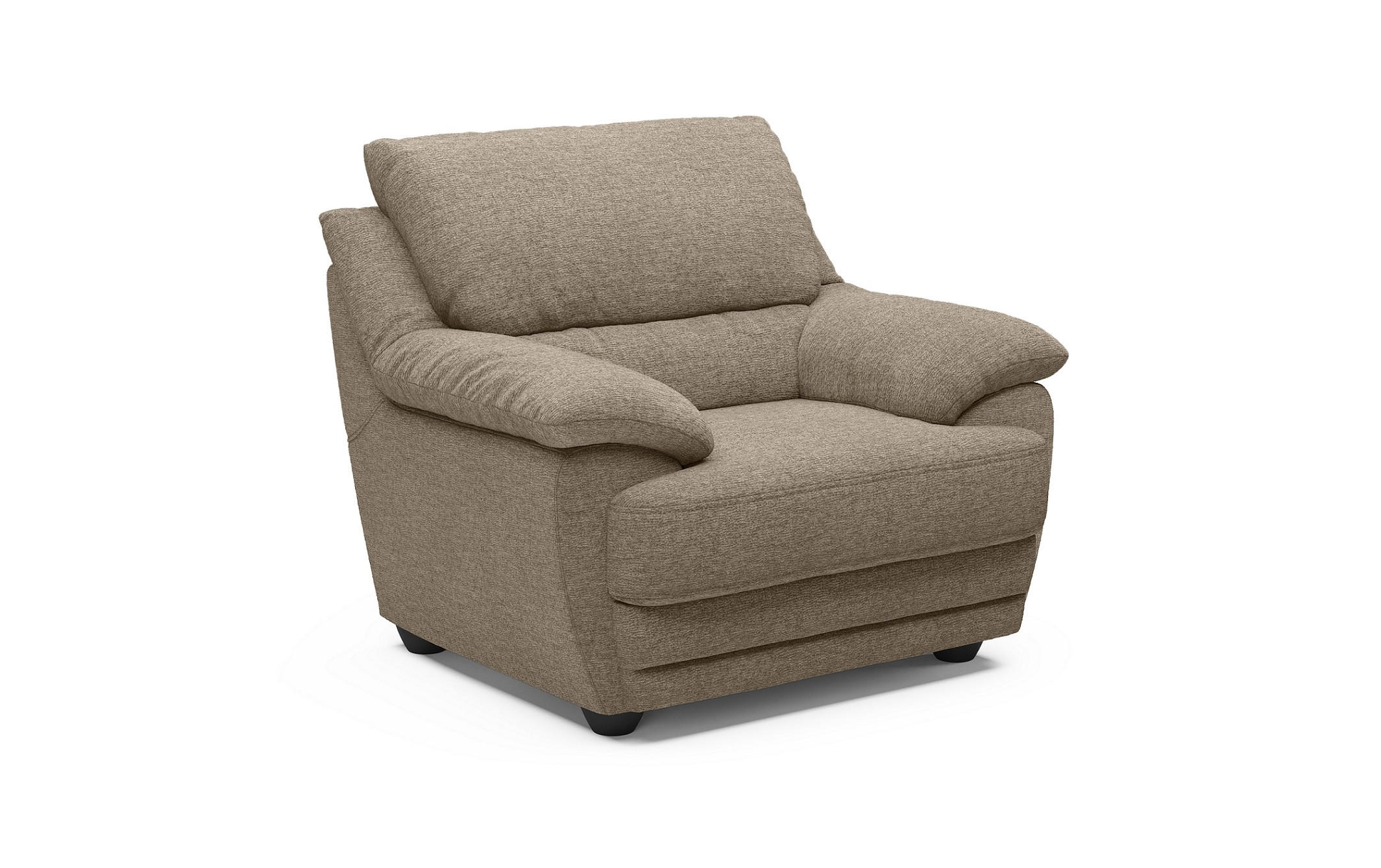 FOTEL - fekete/világosbarna, Basics, műanyag/textil (117/97/100cm) - Welnova