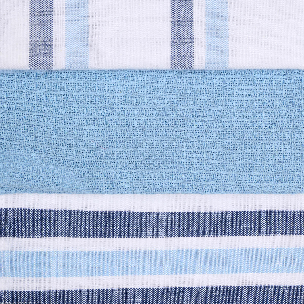 Set Prosoape De Vase 3 piese albastru  - albastru, Design, textil (50/70cm) - Esposa