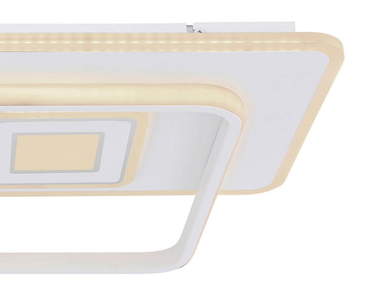 LED-DECKENLEUCHTE 50 W    44/65/6 cm  - Chromfarben/Weiss, Basics, Kunststoff/Metall (44/65/6cm) - Globo