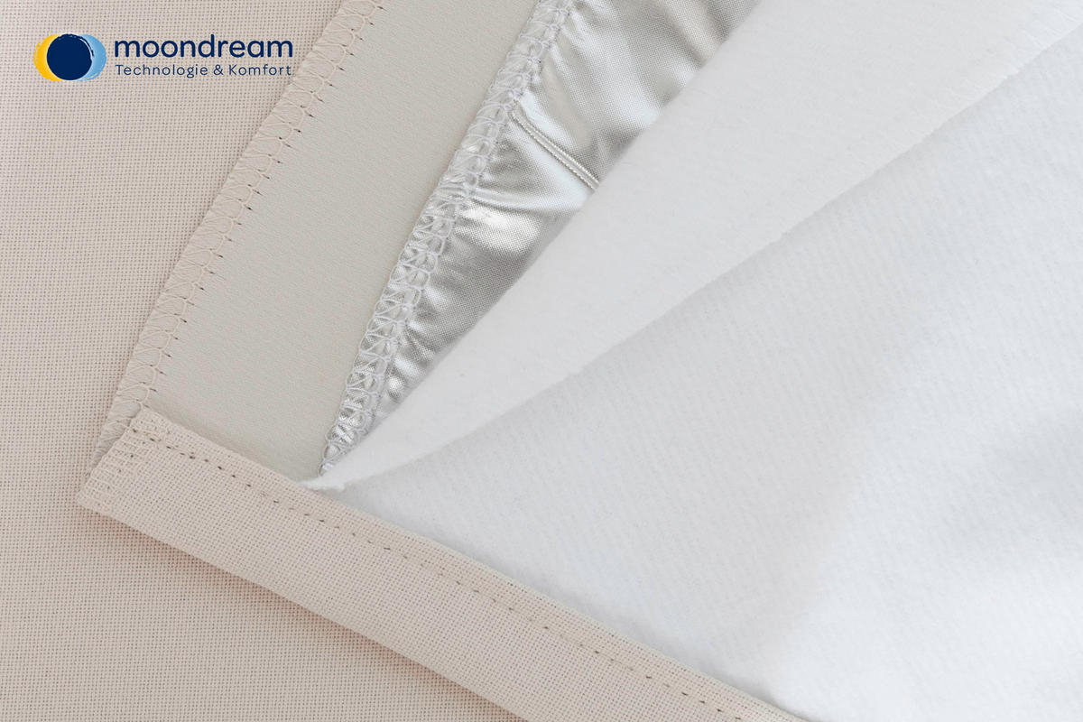 LÄRMSCHUTZVORHANG black-out (lichtundurchlässig)  - Beige, Basics, Textil/Metall (145/260cm)