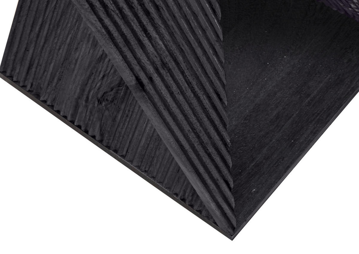 BEISTELLTISCH 35/35/50 cm Mangoholz massiv Schwarz quadratisch  - Schwarz, LIFESTYLE, Holz (35/35/50cm) - Landscape