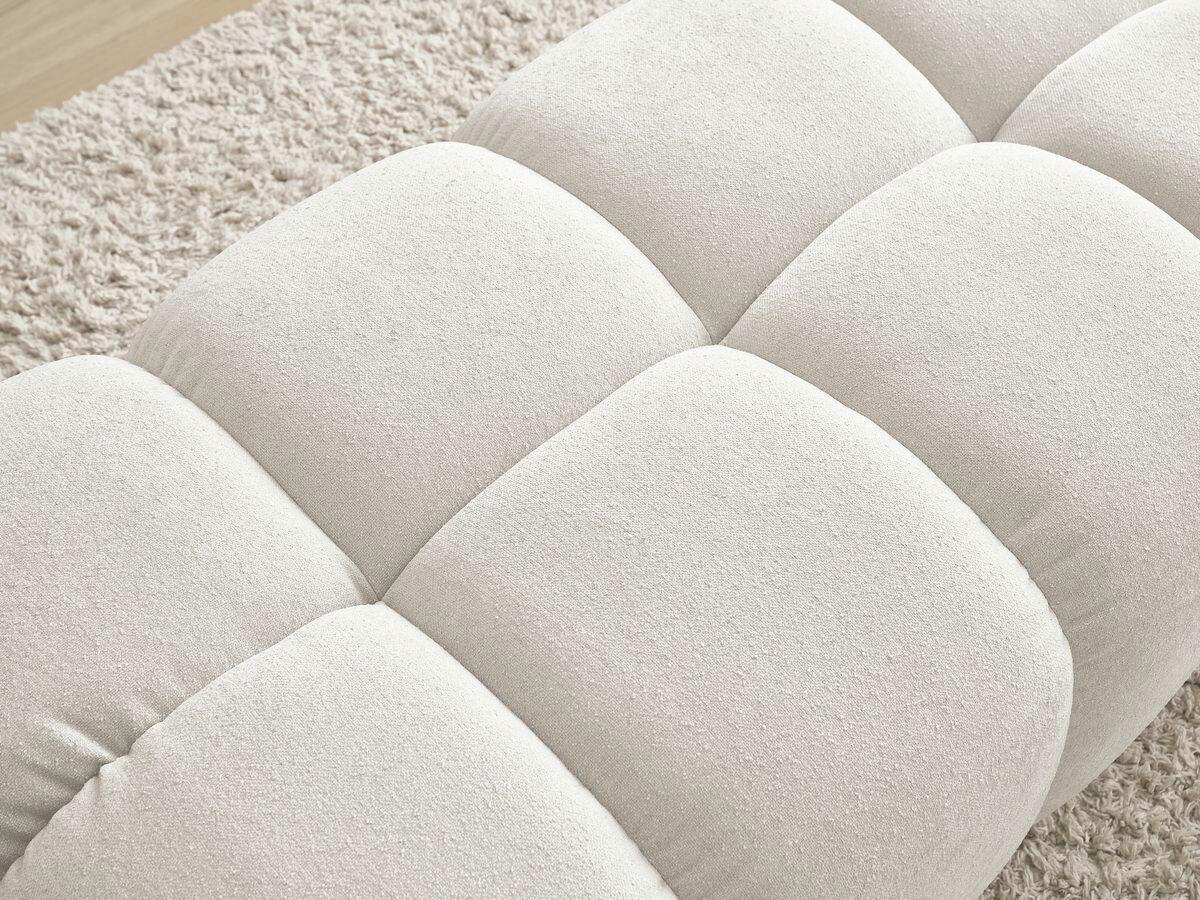 HOCKER EVEREST Struktur Weiß  - Schwarz/Weiß, MODERN, Kunststoff/Textil (140/70/40cm)