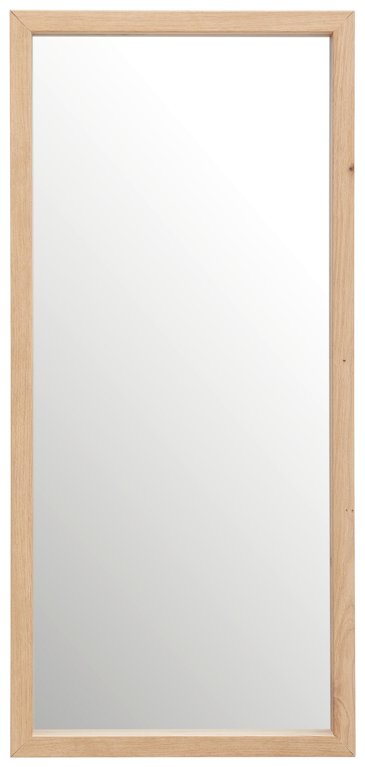STENSKO OGLEDALO, 34/74/4 cm steklo  - barve hrasta, Design, steklo/leseni material (34/74/4cm) - Carryhome