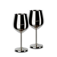WEINGLAS 500 ml 2-teilig  - Edelstahlfarben, Basics, Metall (9,3/4,5/21cm) - Echtwerk