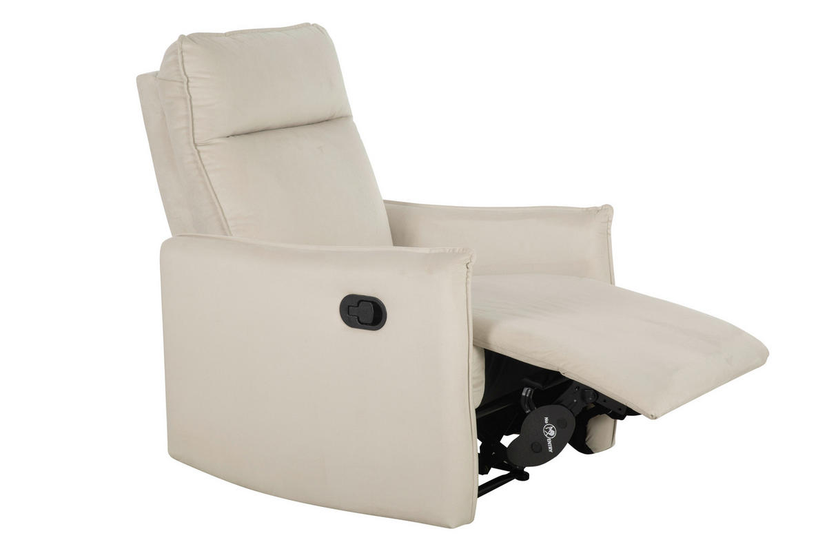 SITZGARNITUR in Samt Beige  - Beige, Konventionell, Textil/Metall (72/102/85.5cm) - P & B