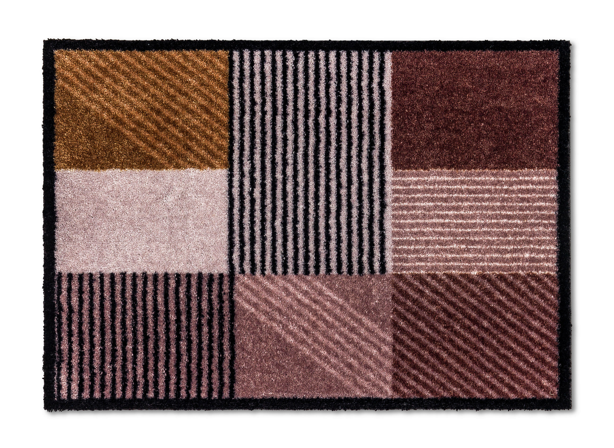 FUSSMATTE  50/70 cm  Braun, Rosa, Rot, Schwarz, Rotbraun  Abstraktes  - Rotbraun/Rot, KONVENTIONELL, Textil (50/70cm) - Schöner Wohnen