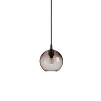 HÄNGELEUCHTE Gloria 19/17,5 cm   - Dunkelbraun/Schwarz, KONVENTIONELL, Glas/Metall (19/17,5cm) - Belid