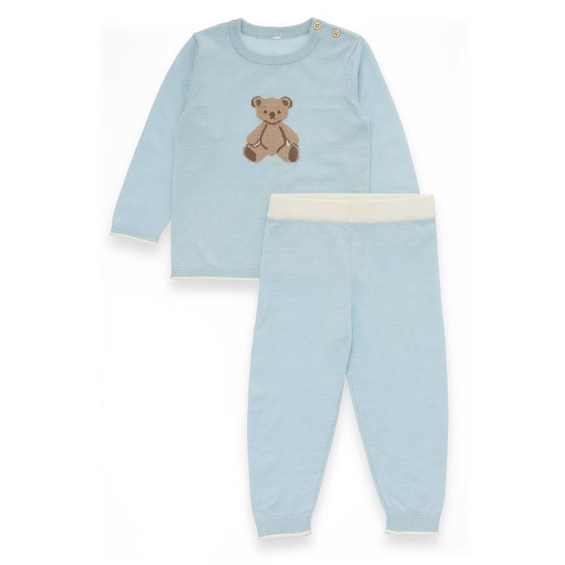 BABYBEKLEIDUNGSSET 2-teilig  - Hellblau, Basics, Textil (86null) - Patinio