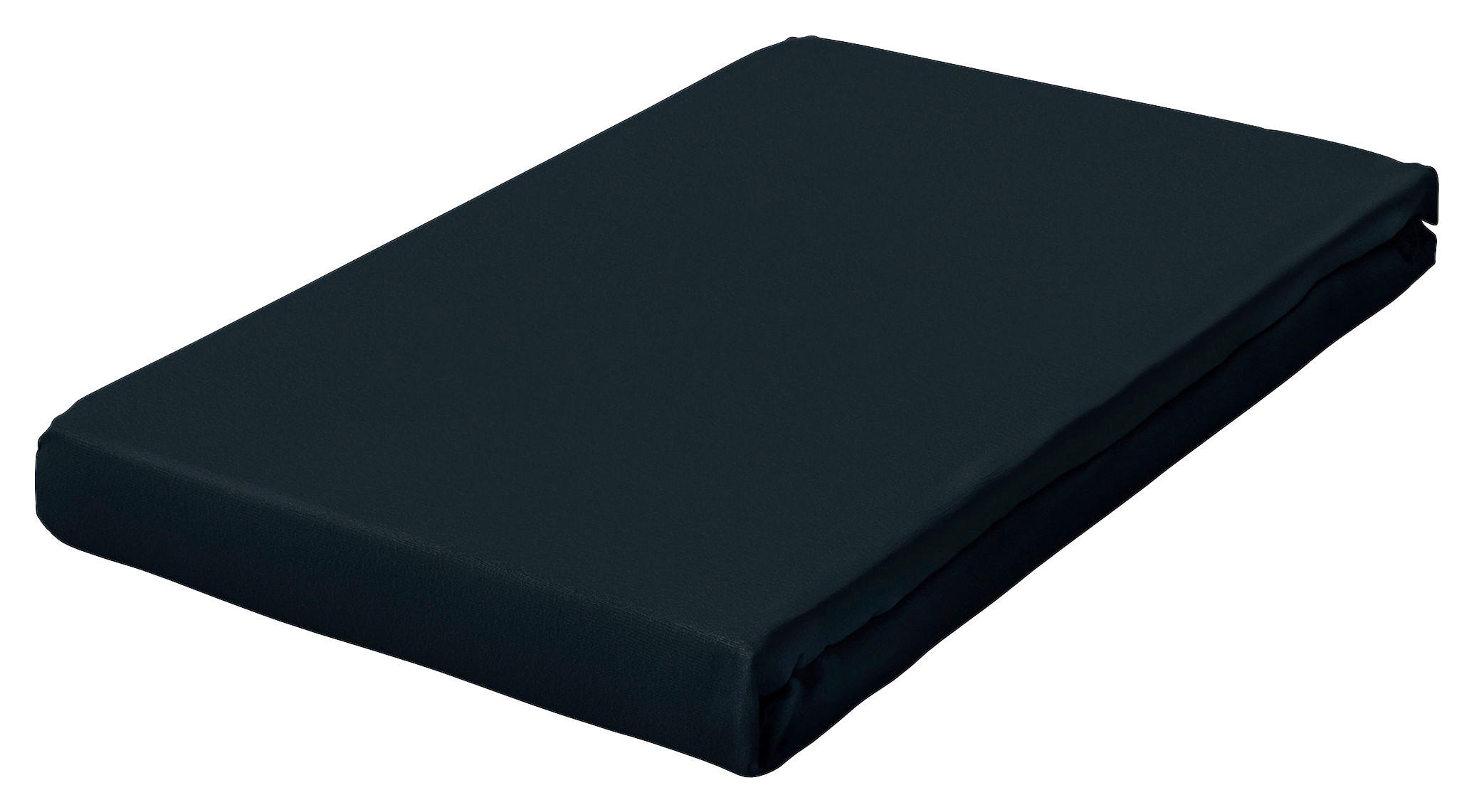 BOXSPRING-SPANNLEINTUCH PURE Jersey  - Schwarz, Basics, Textil (90-100/190-220cm) - Schlafgut