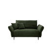 2-SITZER-SOFA Cord Dunkelgrün  - Dunkelgrün/Schwarz, Design, Textil/Metall (163/97/102cm) - Livetastic