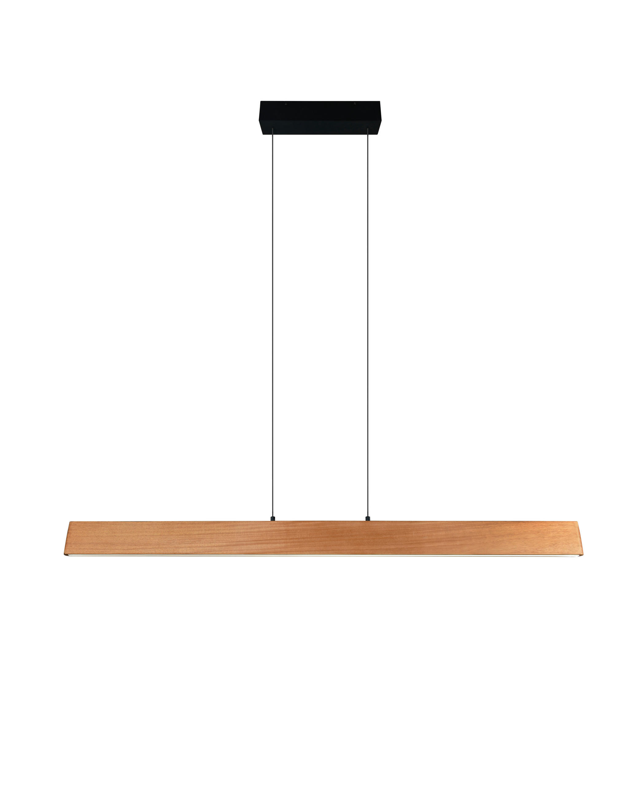 Trio Leuchten Led-Hängeleuchte Edgewood Natur, Schwarz 9x60-150x150 cm