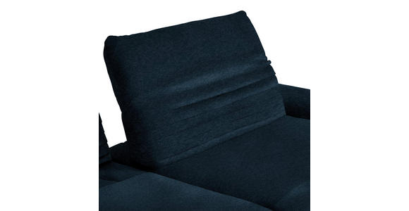 ECKSOFA  in Teddystoff Dunkelblau  280/170-195 cm  - Schwarz/Dunkelblau, Design, Textil/Metall (280/170-195cm) - Dieter Knoll