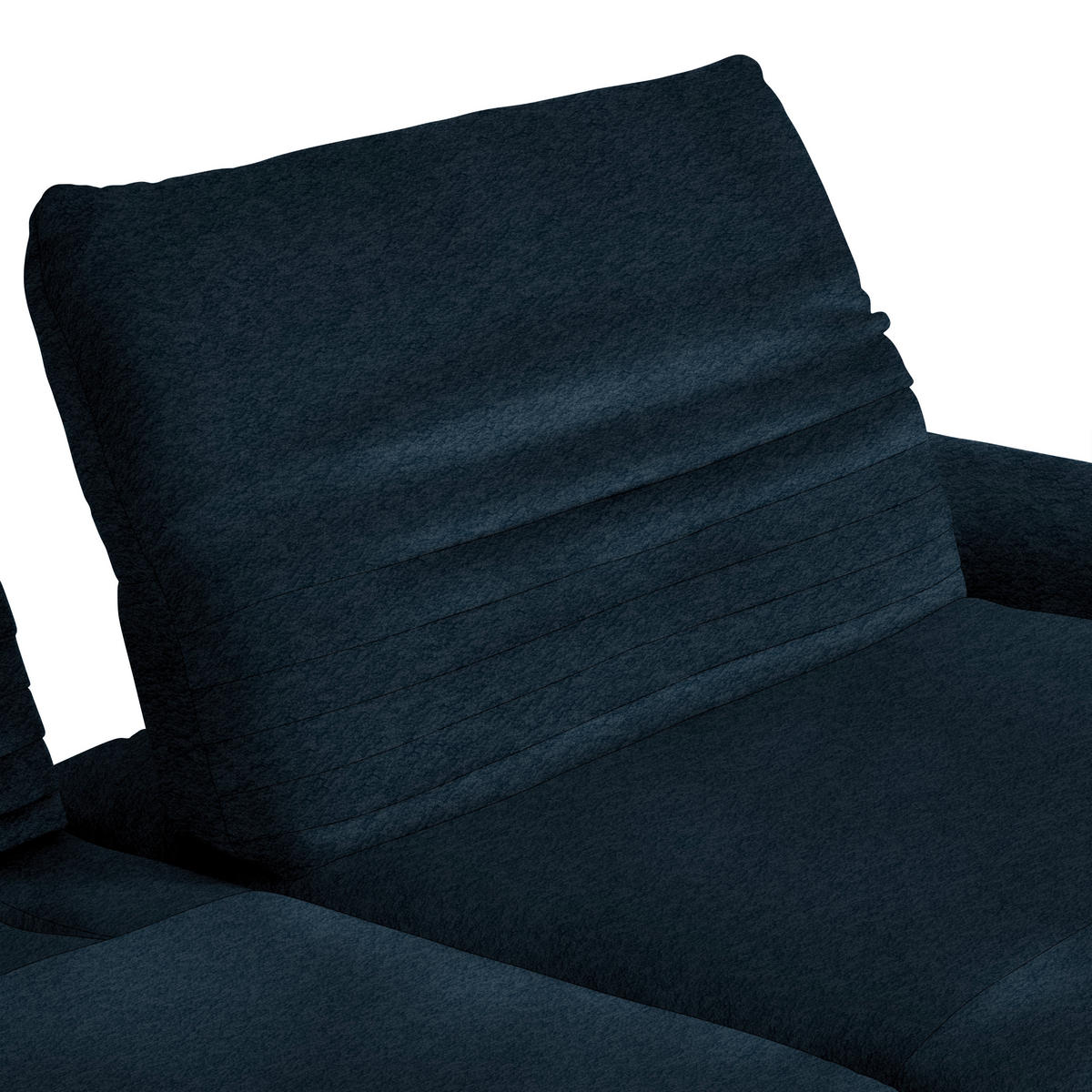 ECKSOFA  in Teddystoff Dunkelblau  280/170-195 cm  - Schwarz/Dunkelblau, Design, Textil/Metall (280/170-195cm) - Dieter Knoll