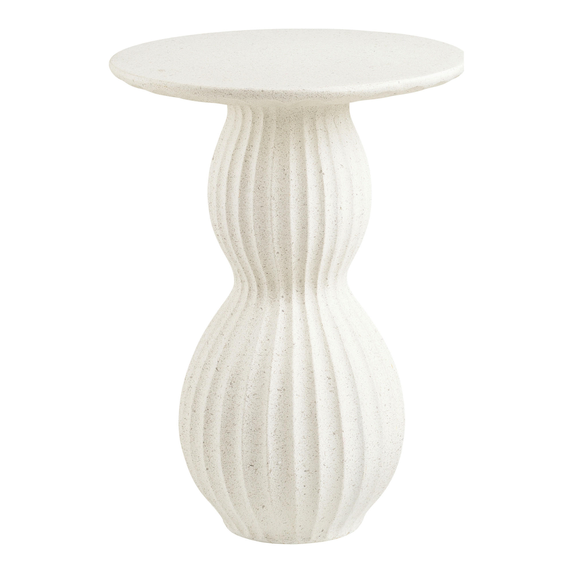 BEISTELLTISCH 40/55/40 cm Newtown Weiß rund  - Weiß, Basics, Stein (40/55/40cm)