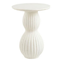 BEISTELLTISCH 40/55/40 cm Newtown Weiß rund  - Weiß, Basics, Stein (40/55/40cm)
