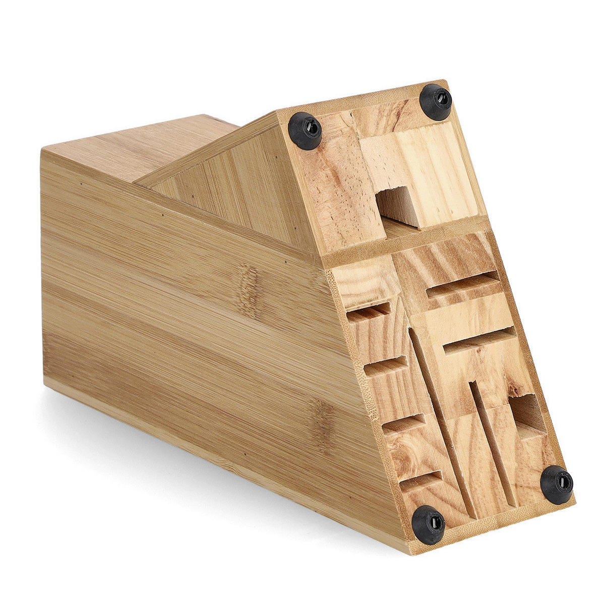 MESSERBLOCK  - Naturfarben, Basics, Holz (22/9/22cm) - Zeller Present