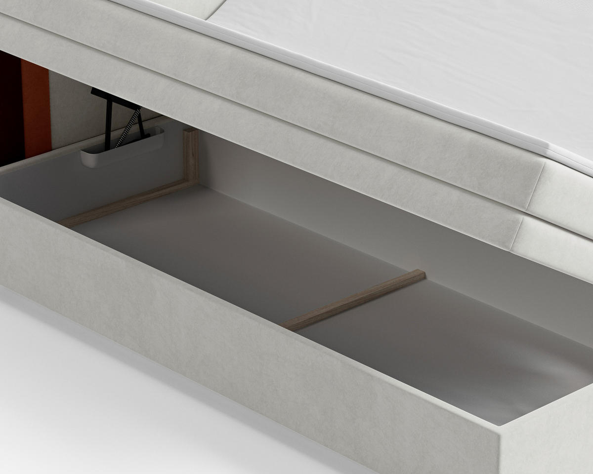 BOXBETT 180/200 cm  in Braun, Naturfarben, Rotbraun  - Rotbraun/Braun, MODERN, Holz/Kunststoff (180/200cm) - Livetastic